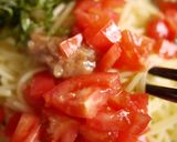ランチ・ブランチに♪梅トマト冷製パスタ作り方2写真