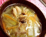 簡単！とろとろ白菜と鶏肉のぽかぽかスープ作り方5写真