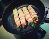 人参とインゲンの豚肉巻き作り方4写真