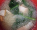 ほうれん草と新玉ねぎとベーコンの味噌汁☆作り方3写真