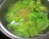 春キャベツtoあさりnoスープパスタ作り方4写真