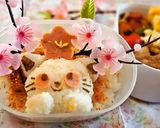オニギリdeお花見猫ちゃん(=^‥^=)作り方9写真