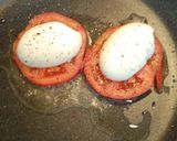 とろんとチーズでゆで玉＆トマトのバゲット作り方2写真