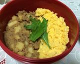 ひき肉とたけのこの美味しい二色そぼろ丼♪作り方8写真