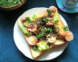 魚ニソ×ブロ茎の塩昆布マヨケチャトースト作り方7写真