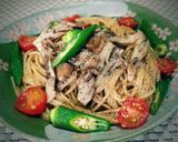 痩せるぞ！舞茸とオクラの低カロリーパスタ作り方8写真