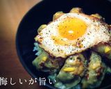 ★単身赴任専用★満腹！目玉焼き餃子丼！作り方5写真