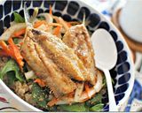 和風ドレdeカフェ飯風蒲焼きサラダ丼作り方5写真