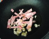 筍と春菊のパスタ作り方1写真