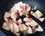 筍と春菊のパスタ作り方2写真
