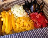 ホットプレートでパスタパエリア作り方1写真