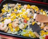 ホットプレートでパスタパエリア作り方3写真