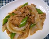 新玉ねぎと豚薄切り肉のドレッシング炒め作り方7写真