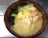 手ちぎりキャベツお味噌汁作り方3写真