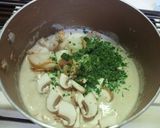 クリームマッシュルームソースホタテパスタ作り方5写真