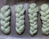 ほうれん草&ピザチーズの三つ編みパン作り方7写真