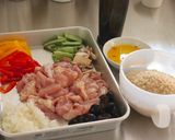 ホットプレートで五分づき米のパエリア作り方1写真