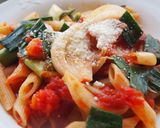 新玉葱を味わう♪トマト味のペンネ作り方12写真