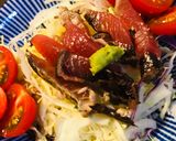 カツオのたたき●わさび醤油サラダ作り方1写真