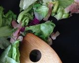残りものサラダで！チーズリゾット作り方1写真
