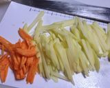 じゃがいもと人参のニンニク醤油できんぴら作り方1写真