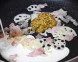 簡単クリームマスタードソースのパスタ♡作り方3写真