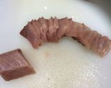 小松菜とお刺身のサラダ作り方4写真