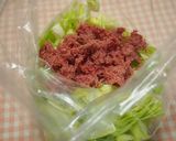 コンビーフと春キャベツの巣籠風目玉焼き作り方1写真