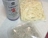 しらすとほうれん草のバター焼きうどん♡作り方1写真