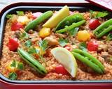 ホットプレートで！パエリア風チキンライス作り方6写真