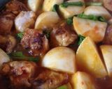 鶏もも肉とかぶのごろごろトマトソース煮作り方4写真