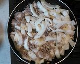 超簡単　子供が喜ぶ白菜と豚挽き肉の丼作り方6写真
