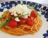 簡単トマトパスタ～手作りカッテージチーズ作り方6写真