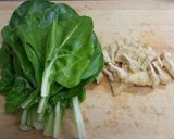 めんつゆで♪うまい菜とうす揚げの煮浸し作り方1写真