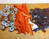 ❤蒟蒻と人参と竹輪のきんぴら♬節約料理❤作り方1写真