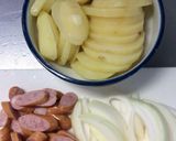 簡単♪ジャガイモとウィンナーのグラタン作り方1写真