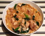 ねぎと玉ねぎたっぷり 焼き親子丼作り方5写真