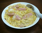 【節約レシピ】魚肉ソーセージの卵とじ丼♪作り方2写真