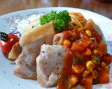 豚肉のトマトソースがけ作り方5写真