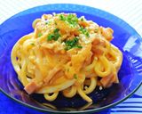 簡単ランチ☺トマトクリームうどん作り方6写真