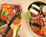 お弁当に！ハンバーグ巻き・おにぎり♪作り方9写真