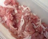 豚肉の甘辛 春キャベツのせ作り方1写真