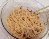 手抜きランチ☆アスパラ乗せタラコ納豆スパ作り方3写真