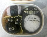 トトロ まっくろくろすけ キャラ弁作り方4写真
