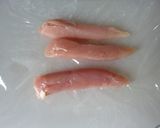 鶏ささみのシンプル梅しそ巻き作り方2写真