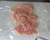 鶏ささみのシンプル梅しそ巻き作り方3写真