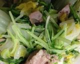 白菜と水菜のだし炒め作り方3写真