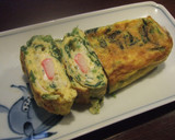 ほうれん草とシラスとカニカマの卵焼き作り方5写真