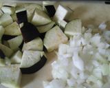 茄子とひき肉の卵とじ丼作り方1写真