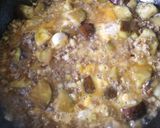 茄子とひき肉の卵とじ丼作り方5写真
